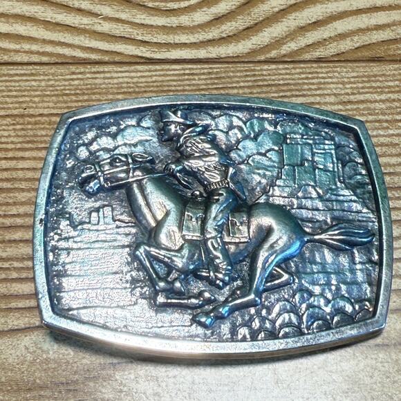 Numbered PONY EXPRESS 125 year commemorative belt buckle 39267 Cowboy Western - Picture 1 of 10
